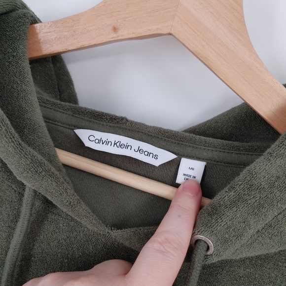 Calvin Klein | terry cloth hoodie - Picture 3 of 5